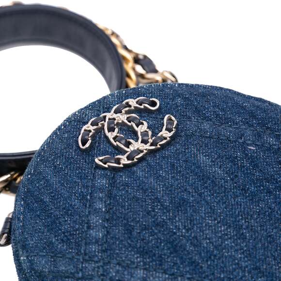 Chanel 19 Round Clutch With Chain #246468C25B - Picture 6 of 8